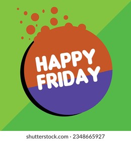 vector happy friday happy celebration in colorful balloon