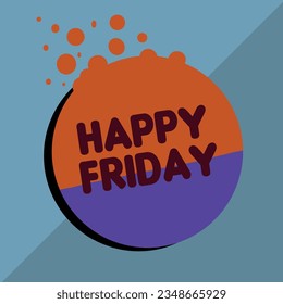 vector happy friday happy celebration in colorful balloon