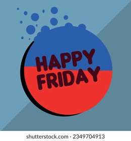 vector happy friday happy celebration in colorful balloon