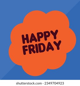 vector happy friday happy celebration in colorful balloon