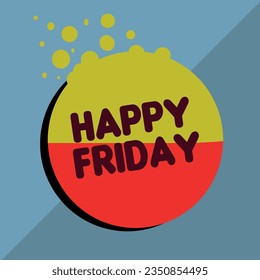 vector happy friday happy celebration in colorful balloon