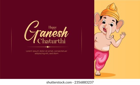 Vector happy ganesh chaturthi concept illustration