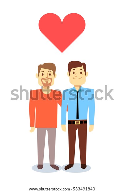 Vector Happy Gay Lgbt Men Pair Stock Vector Royalty Free 533491840