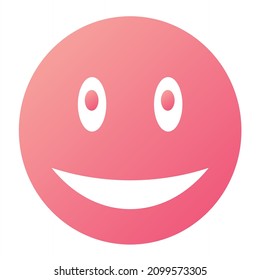 Vector Happy Glyph Gradient Icon Design

