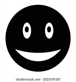 Vector Happy Glyph Icon Design
