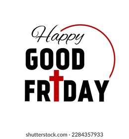 Vector happy good friday text