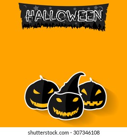 Vector Happy Halloween  background with space for text