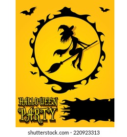 vector happy halloween card design template. halloween poster for party or greeting card