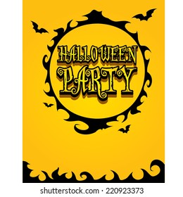 vector happy halloween card design template. halloween poster for party or greeting card