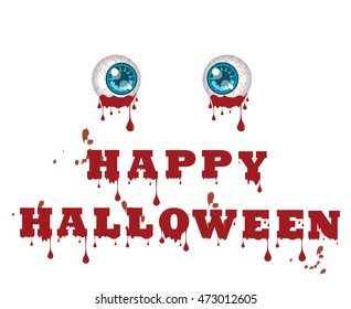 Vector of happy halloween card design. 