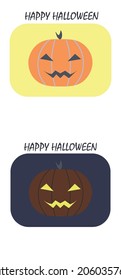 vector Happy halloween cards set