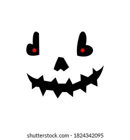 Vector happy halloween. Cartoon happy halloween vector icon for web design isolated on white background.