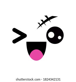 Vector happy halloween. Cartoon happy halloween vector icon for web design isolated on white background.