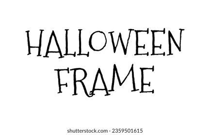 Vector happy halloween lettering design.