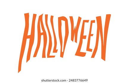 Vector Happy halloween lettering design.