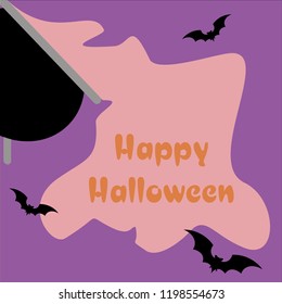 vector happy halloween text banner