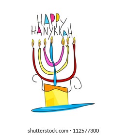 Vector Happy Hanukkah