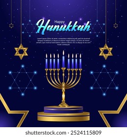 vetor de fundo feliz Hanukkah com velas