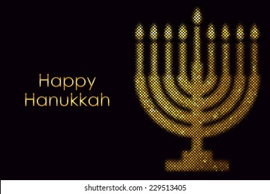 Vector "Happy Hanukkah" card