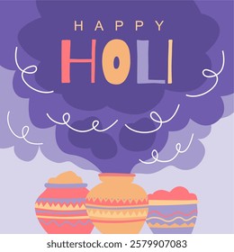 vector happy holi festival background template