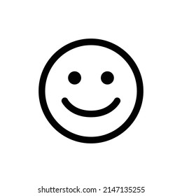 Contorno de icono de Vector Feliz Negro