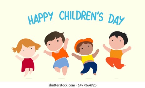 Vector Happy International Kids For All Kids In The World