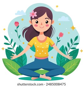 Vector happy international yoga day