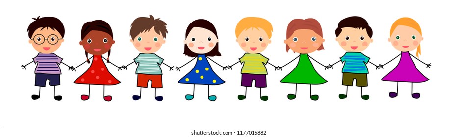 vector happy kids