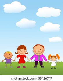 vector happy kids.