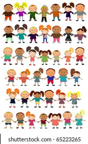 vector happy kids.