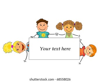 vector happy kids.