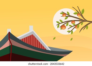 vector happy korea chuseok background.