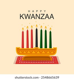 vector happy kwanzaa background template