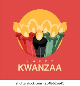 Vector feliz kwanzaa Plantilla de fondo