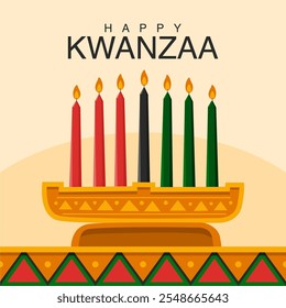 vector happy kwanzaa background template