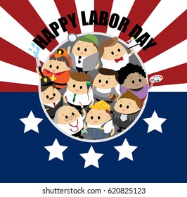 Vector of happy labor day