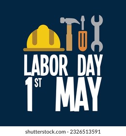 banner y diseño de plantillas para el día del trabajo feliz de los vectores y tapas y herramientas de mano de obra vectorial y diseño de banner para el 1 de mayo y para el vectores de mano de obra 