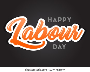 Vector Happy Labor Day card. National american holiday illustration with USA flag.