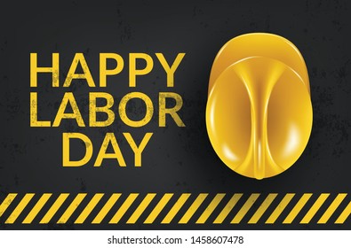 Vector Happy Labor Day card. National american holiday illustration with USA flag