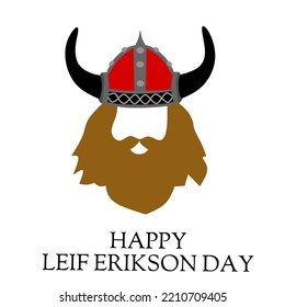 vector of happy leif erikson day for the united states