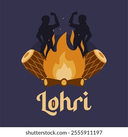 vector happy lohri  background template