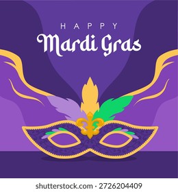 vektor glücklich mardi gras poster vorlage