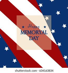 Vector Happy Memorial Day card