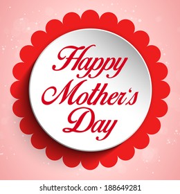 Vector - Happy Mother Day Heart Tag Background