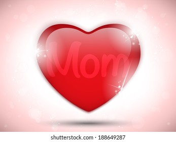 Vector - Happy Mother Day Heart Background