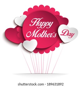 Vector - Happy Mother Day Heart Background