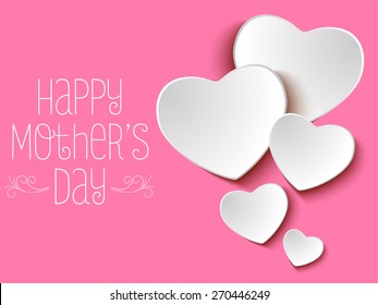 Vector - Happy Mother Day Heart Background