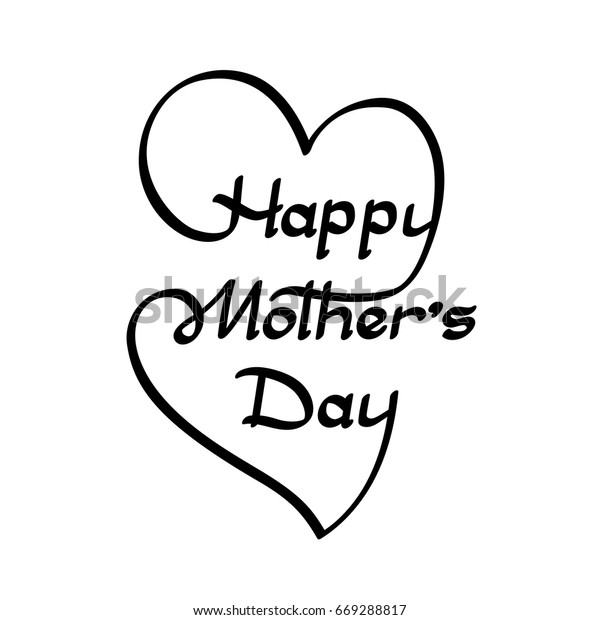 Download Vector Happy Mothers Day Black Calligraphy Stock Vector ...