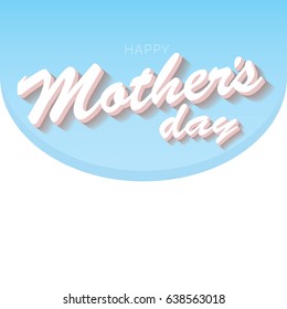 vector happy mothers day vector greeting card with flowers and text. mothers day soft pink beauty background
