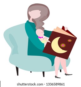 Vector Happy Mother's day, the role of women in the illustrations of mother on a white background